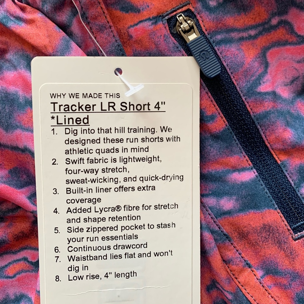 🍋LULULEMON TRACKER SHORT 4”-CHROMA CLASH MULTI,10 - Picture 9 of 10